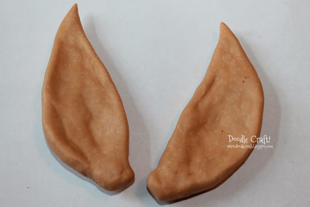 Эльфийские уши из полимерной глины-запеченные уши